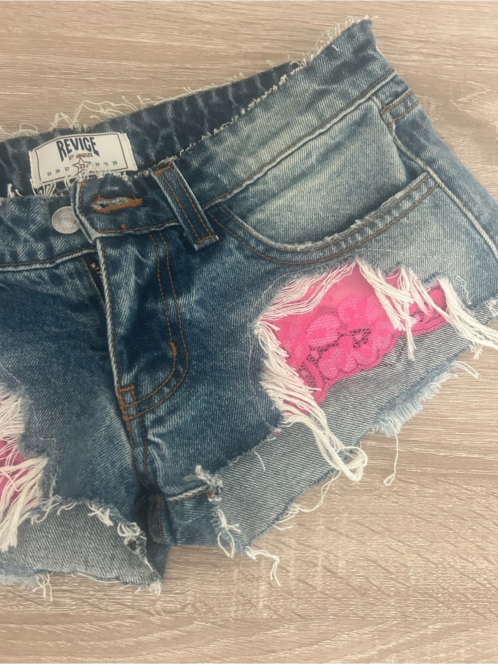REVICE Pink Lace Micro Short - Picture 8 of 13